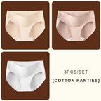 3-Piece Seamless Ribbed Mid-Rise Brief Set in Earthy Neutrals