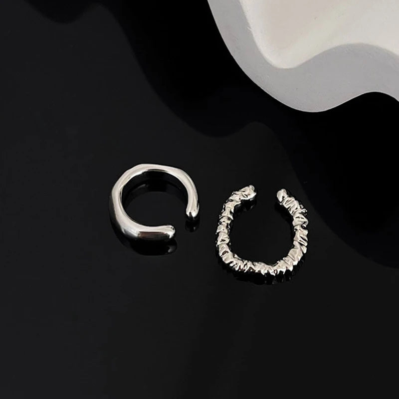 Irregular Geometric Ear Cuff for Punk Alternative Fashion Styling