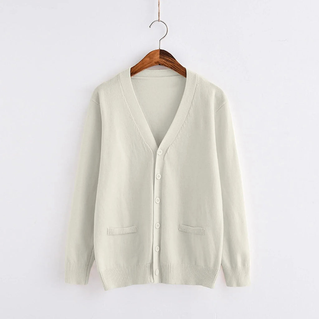 Women's Relaxed Open Front Knit Cardigan with Long Sleeve Everyday Silhouette