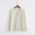 Women's Relaxed Open Front Knit Cardigan with Long Sleeve Everyday Silhouette