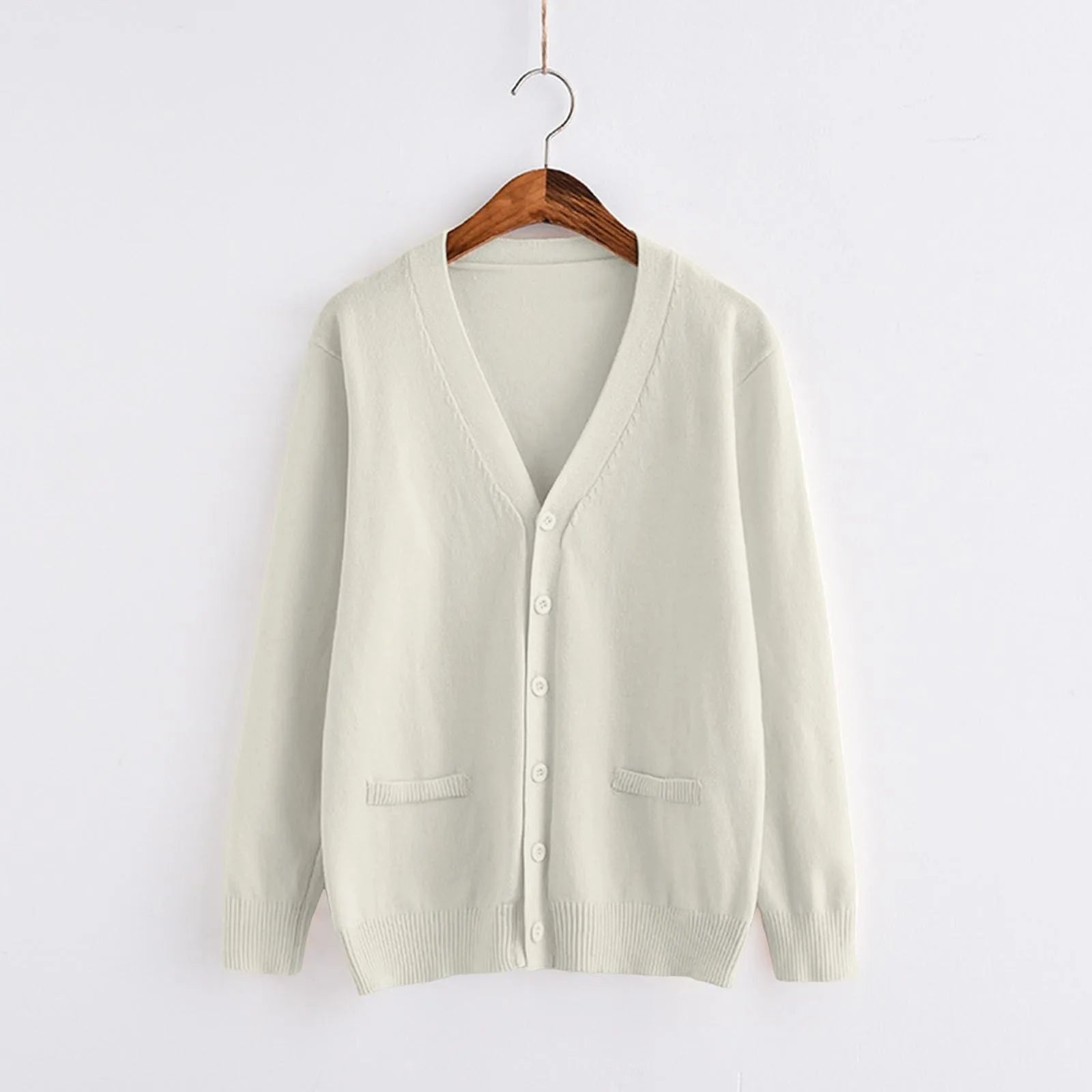 Women's Relaxed Open Front Knit Cardigan with Long Sleeve Everyday Silhouette