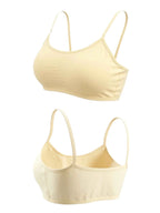 5-Piece Girls’ Cotton Training Bra Set with Chest Pads and Adjustable Shoulder Straps