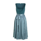 Vintage Inspired Lace Up Bodice Cottagecore Alternative Midi Dress