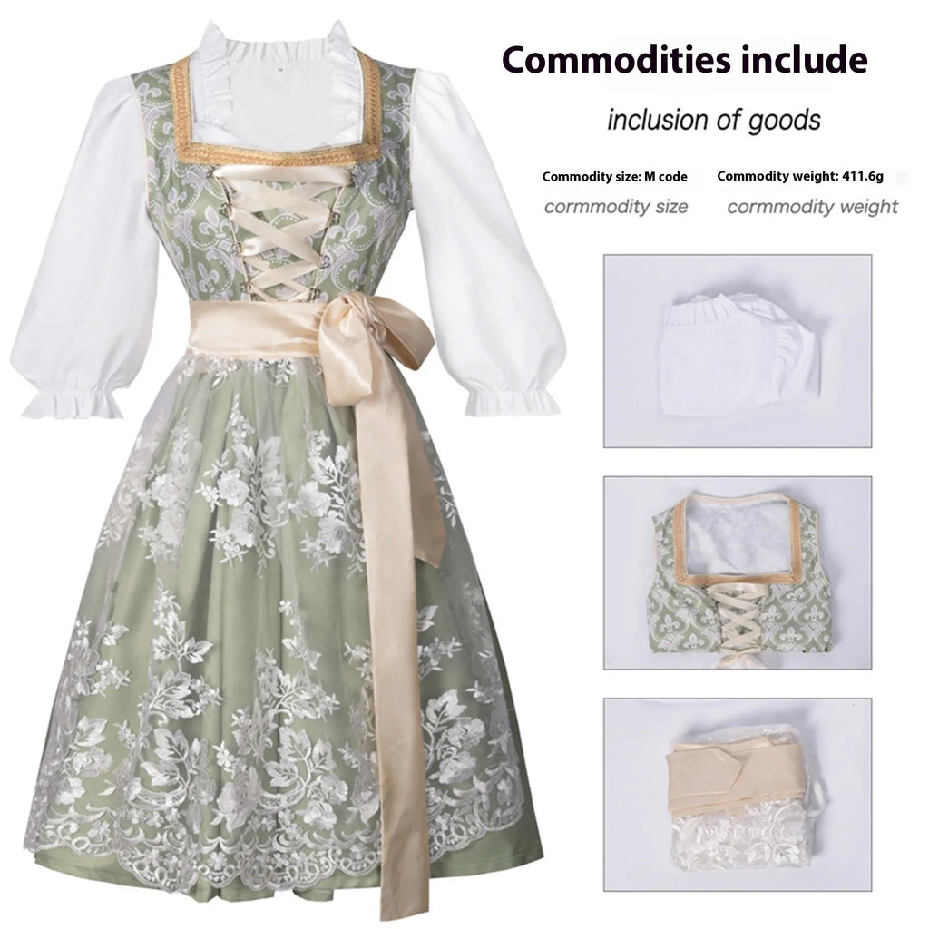 Vintage Floral Cottage Style Midi Dress with Soft Alternative Fashion Aesthetic