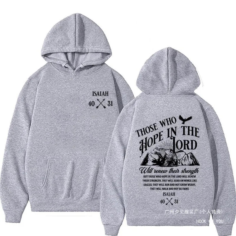 Oversized Typography Graphic Hoodie with Inspirational Streetwear Back Print Design