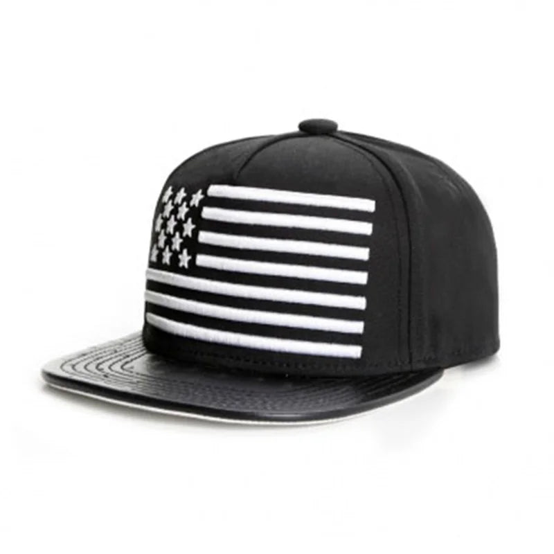 Structured Embroidered Snapback Baseball Cap with Flat Brim for Urban Streetwear Fashion Style