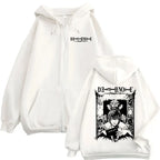 Anime Manga Zip Hoodie With Minimalist Graphic Streetwear Art Design