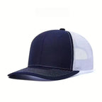 Breathable Mesh Trucker Cap Adjustable Curved Brim Casual Outdoor Streetwear Hat