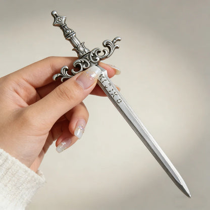 Ornate Sword Hair Stick Gothic Fantasy Inspired Statement Hair Accessory