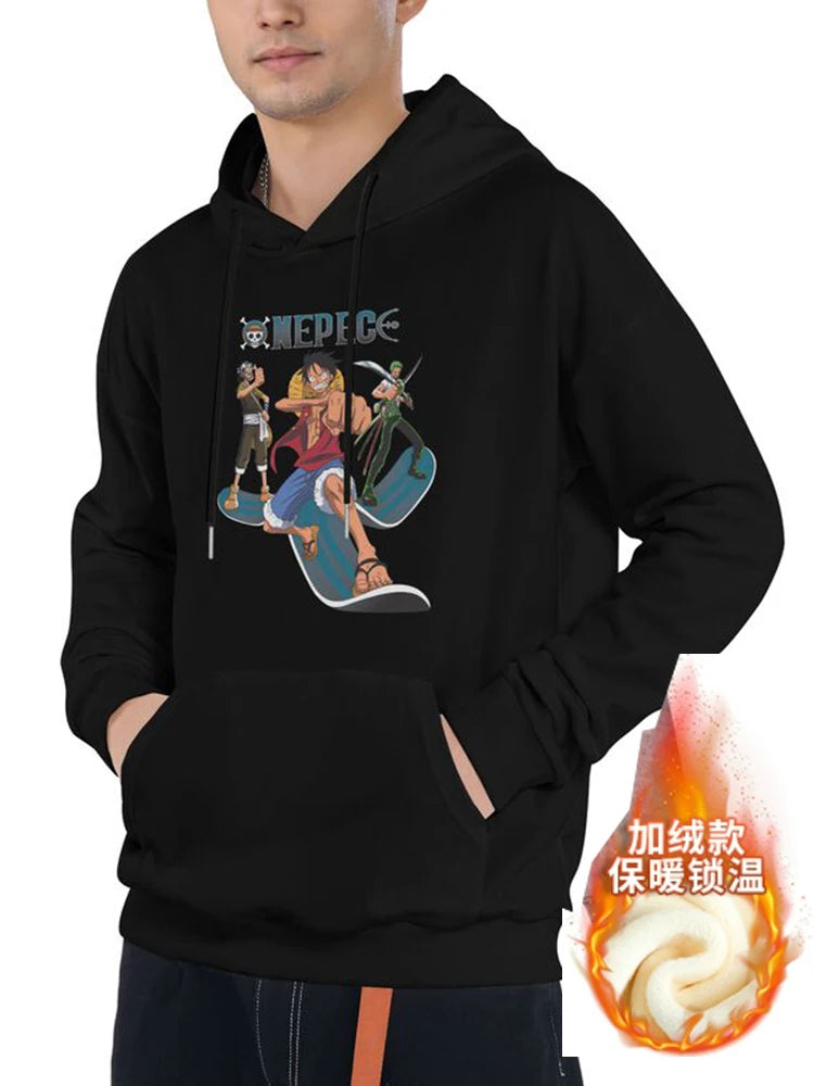 Anime Mermaid Graphic Hoodie with Retro Manga Streetwear Style