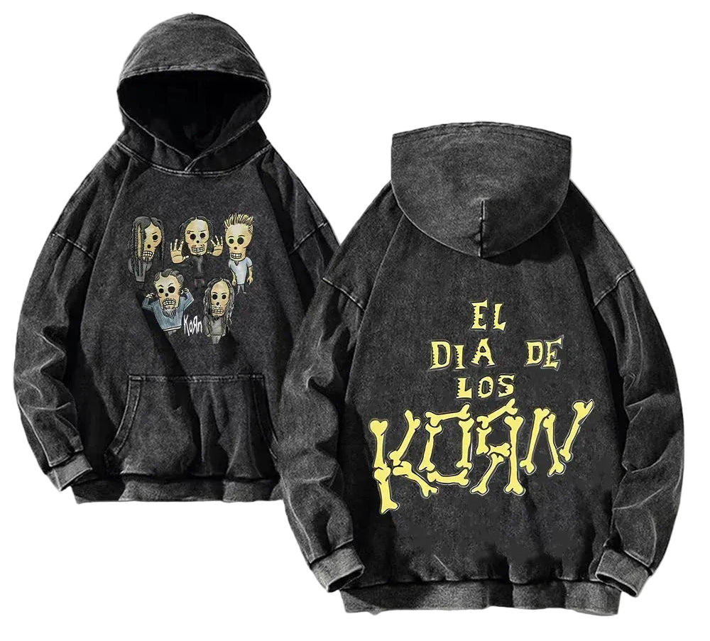 Vintage Anime Goth Graphic Hoodie With Oversized Streetwear Silhouette