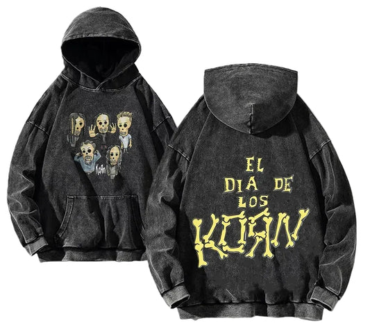Vintage Anime Goth Graphic Hoodie With Oversized Streetwear Silhouette