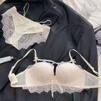 Scalloped Eyelash Lace Bralette and Boyleg Short Set with Cutout Front Detailing