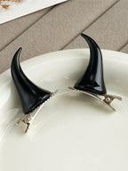Devil Horn Hair Clips for Gothic Punk and Alternative Costume Styling