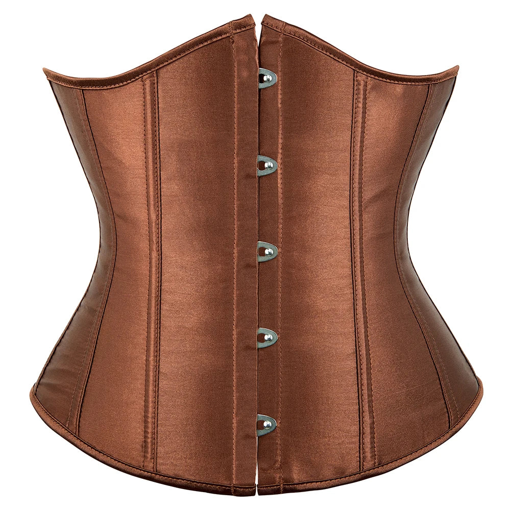 Classic Underbust Corset Belt with Structured Panels and Waist-Defining Silhouette