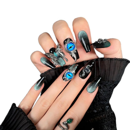 Mystic Gothic 3D Nail Charm Set with Alternative Statement Art Details