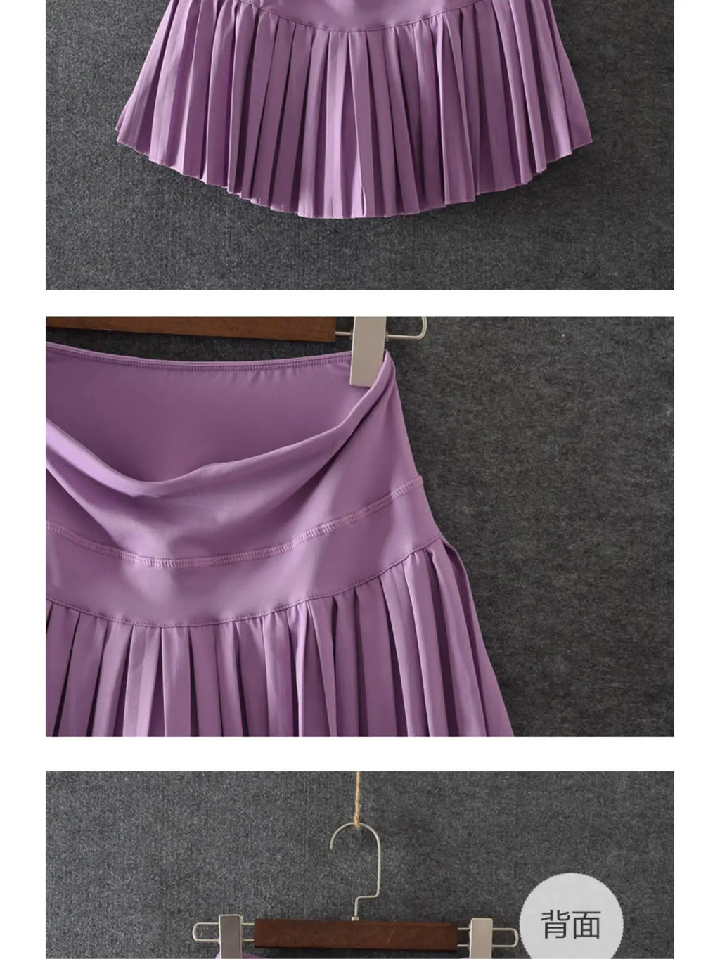 High Waist Pleated Tennis Skort with Built-In Shorts and Pockets