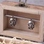 Gothic Knot Hoop Earrings with Alternative Punk Statement Charm Details