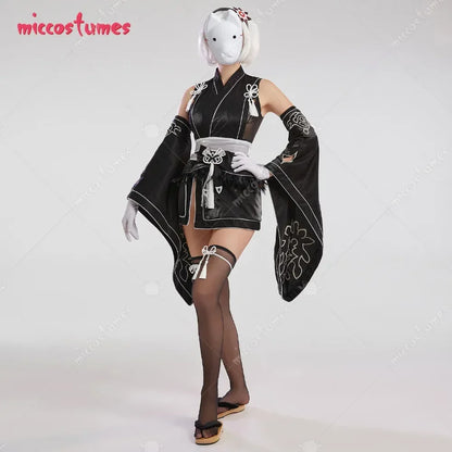 Women's Layered Kimono-Inspired Costume Set with Detached Sleeves, Headband and Matching Accessories