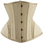 Black Underbust Corset Waist Cincher with Textured Floral Side Panels