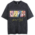 Kawaii Anime Goth Oversized Tee with Retro Manga Panel Artwork