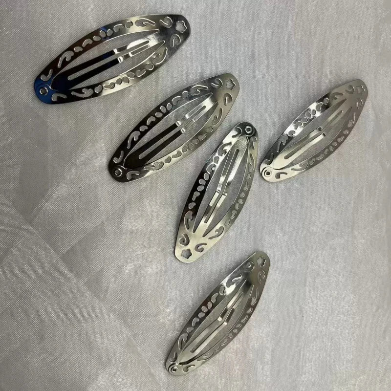 Vintage Oval Hair Clip Y2K Punk Minimalist Statement Side Accessory