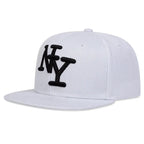 Embroidered Flat Brim Snapback Cap Adjustable Hip Hop Streetwear Baseball Hat