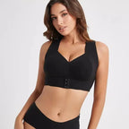 Fierce Leopard Print Front-Closure Support Bra with Wide Straps
