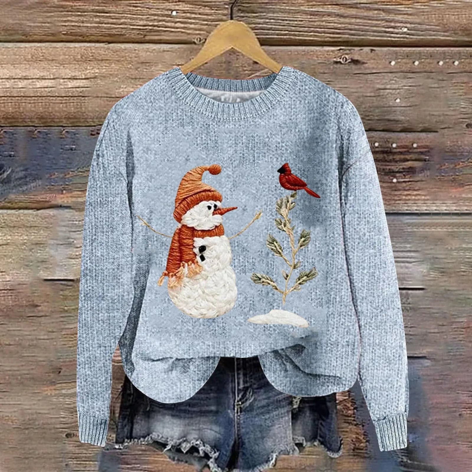 Oversized Graphic Knit Pullover Sweater with Relaxed Silhouette and Textured Finish