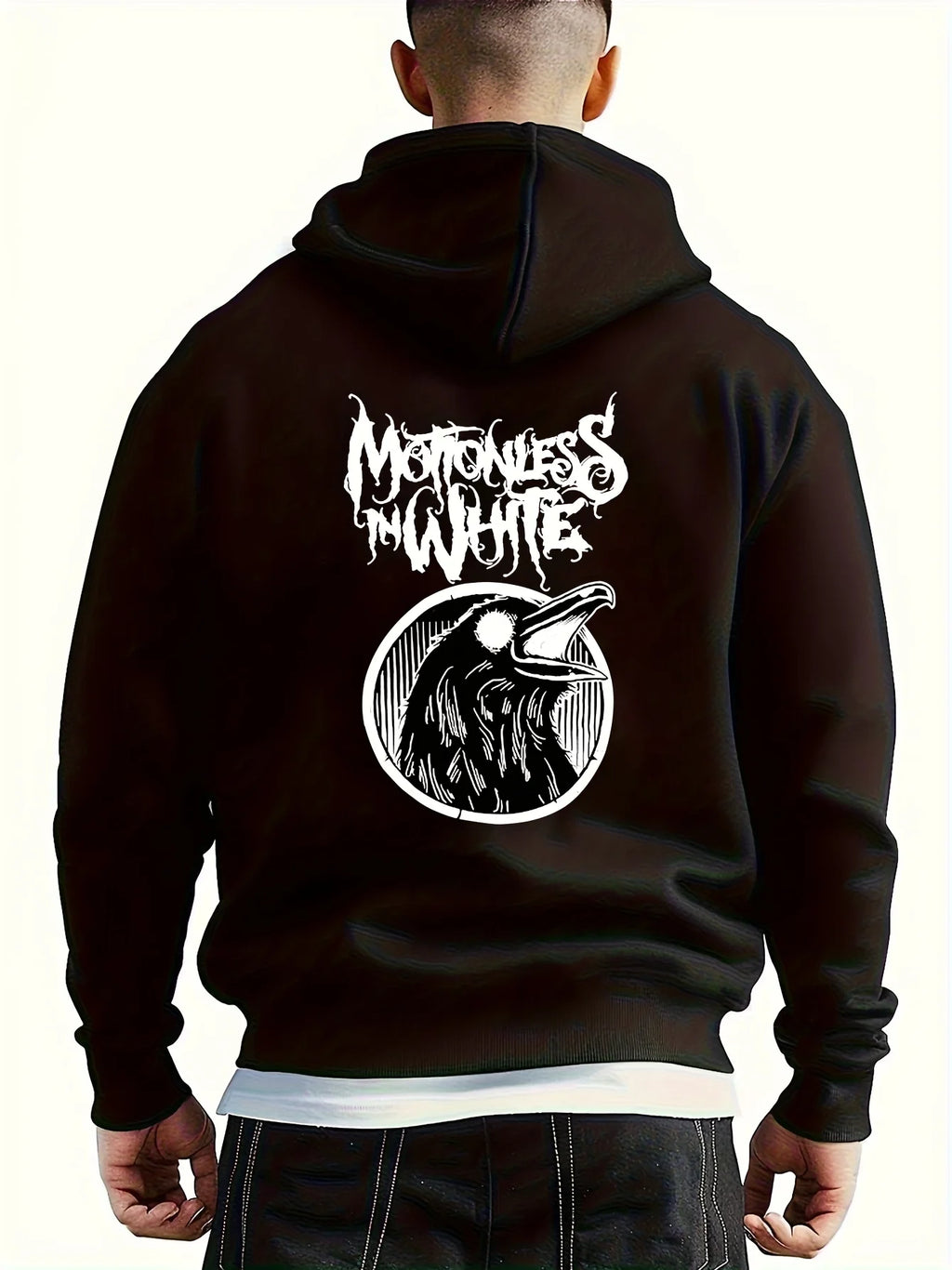 Dark Anime Streetwear Hoodie with Gothic Manga Graphic Back Design