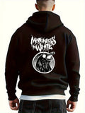Dark Anime Streetwear Hoodie with Gothic Manga Graphic Back Design