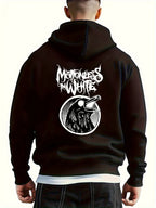 Dark Anime Streetwear Hoodie with Gothic Manga Graphic Back Design