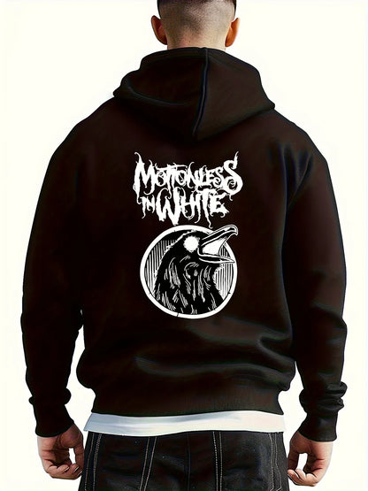 Dark Anime Streetwear Hoodie with Gothic Manga Graphic Back Design