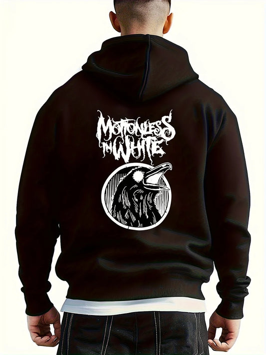 Dark Anime Streetwear Hoodie with Gothic Manga Graphic Back Design