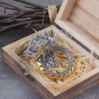Ouroboros Tree Symbol Pendant Necklace with Mystical Alternative Statement Design