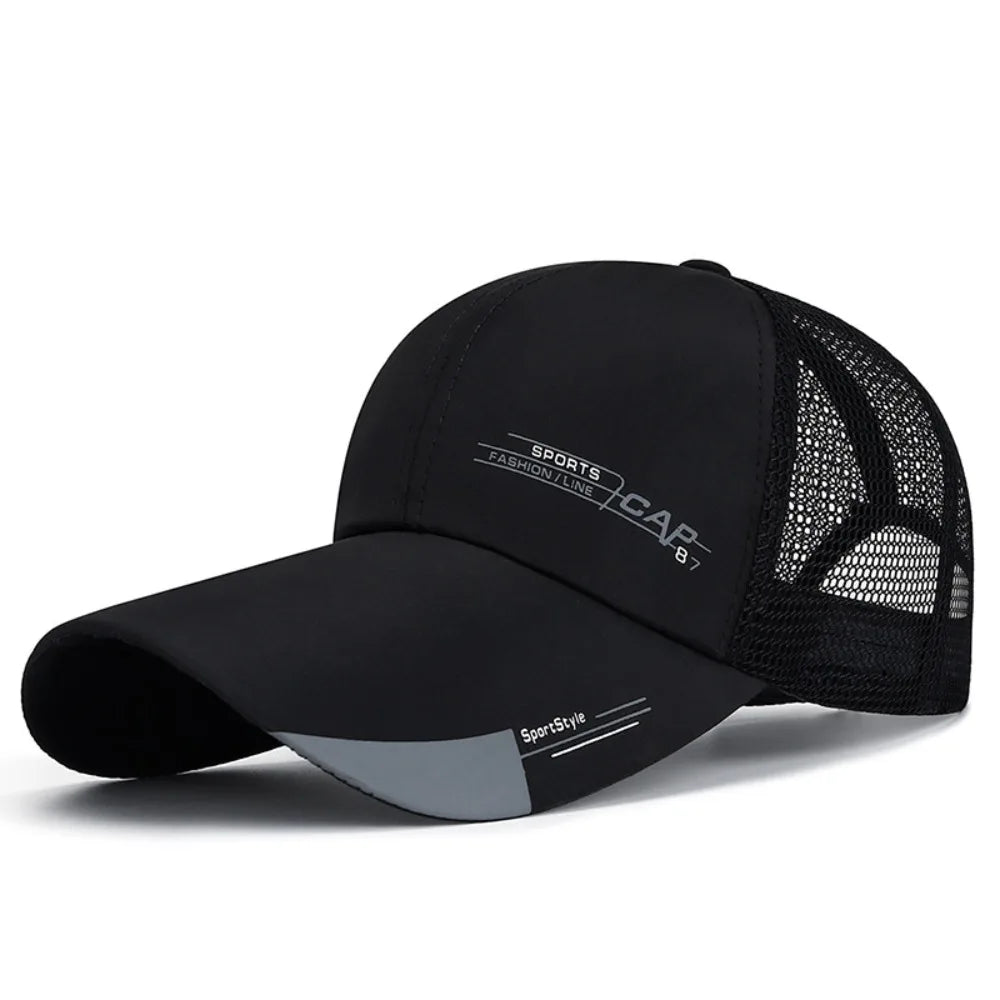 Unisex Breathable Mesh Baseball Cap with Adjustable Fit for Summer Outdoor Activities