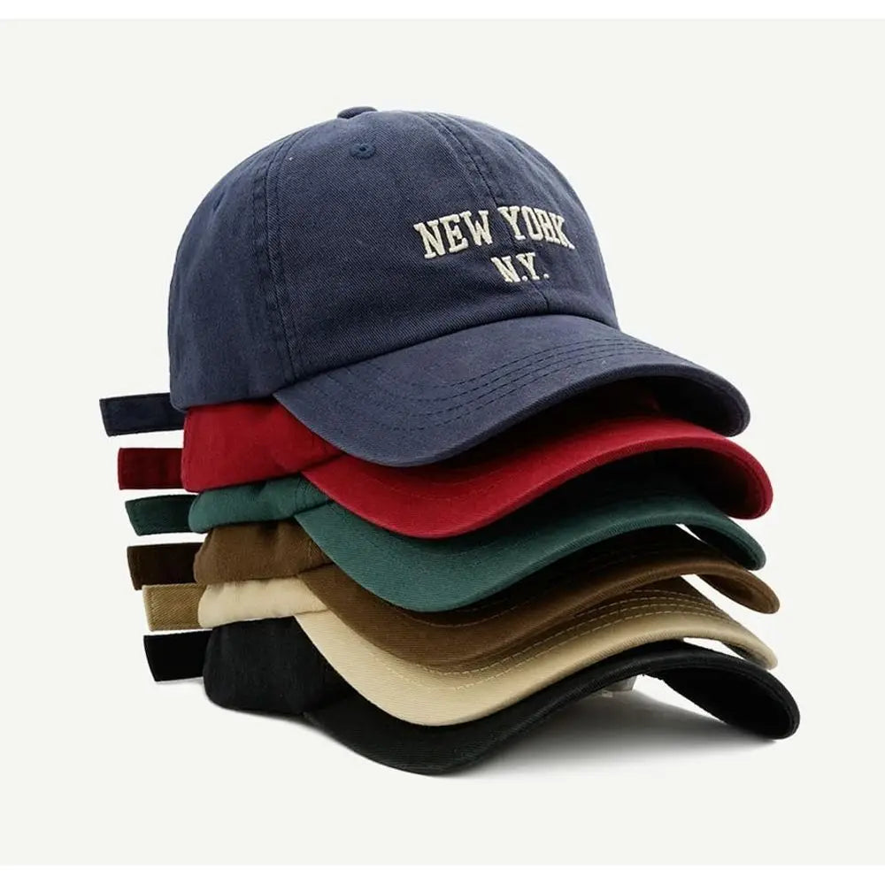 Vintage Embroidered Baseball Cap Adjustable Curved Brim Casual Streetwear Everyday Hat