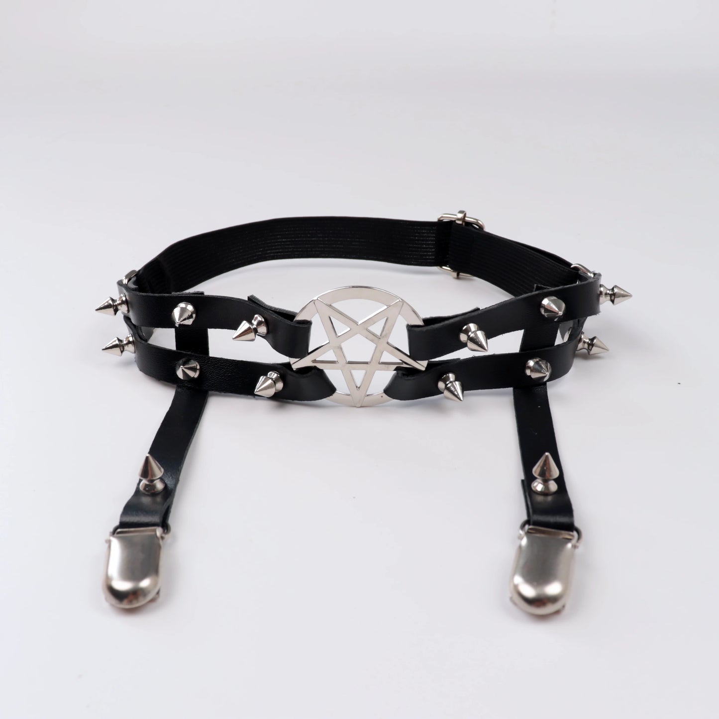 Pentagram Thigh Harness Garter Gothic Punk Alternative Statement Leg Accessory