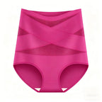 8-Piece Women’s High-Waisted Seamless Briefs Set with Smooth Stretch Silhouette, Wide Waistband and Assorted Solid Colors