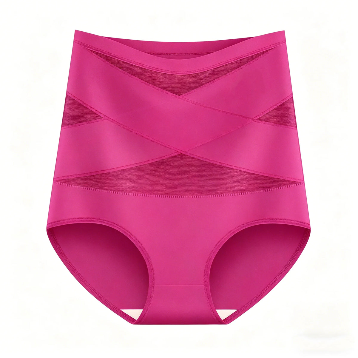 8-Piece Women’s High-Waisted Seamless Briefs Set with Smooth Stretch Silhouette, Wide Waistband and Assorted Solid Colors