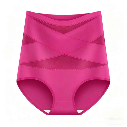 8-Piece Women’s High-Waisted Seamless Briefs Set with Smooth Stretch Silhouette, Wide Waistband and Assorted Solid Colors