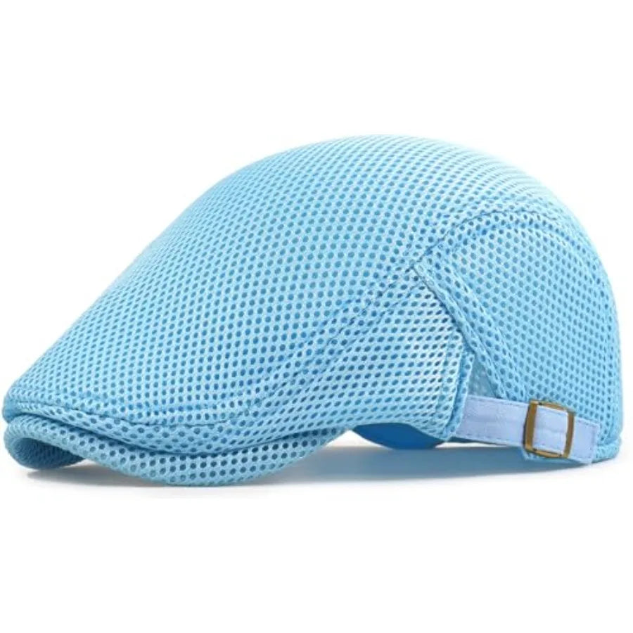 Breathable Mesh Ivy Flat Cap Adjustable Cotton Casual Vintage Driving Streetwear Hat