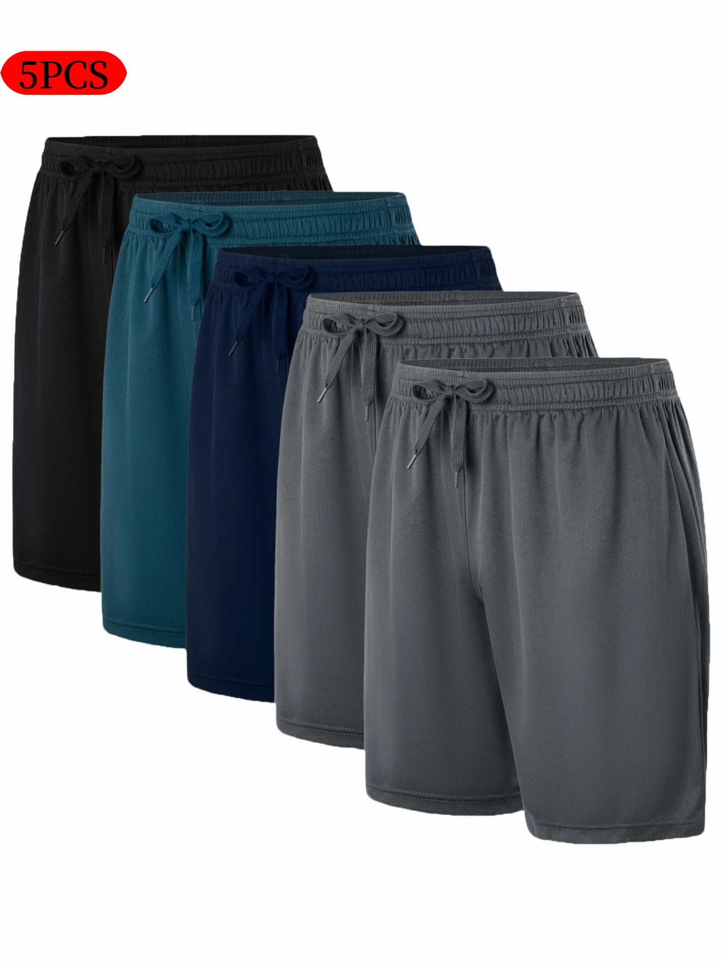 Men's Athletic Drawstring Shorts with Breathable Fabric and Everyday Casual Comfort