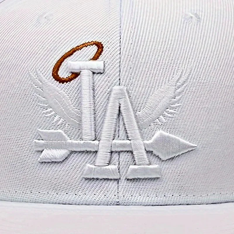 Embroidered Flat Brim Snapback Cap Adjustable Streetwear Hip Hop Baseball Fashion Hat