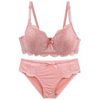 Scalloped Contour Push-Up T-Shirt Bra and Lace-Trim Hipster Brief Everyday Set