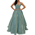 Sparkling Corset Waist Alternative Eveningwear Ball Gown Dress