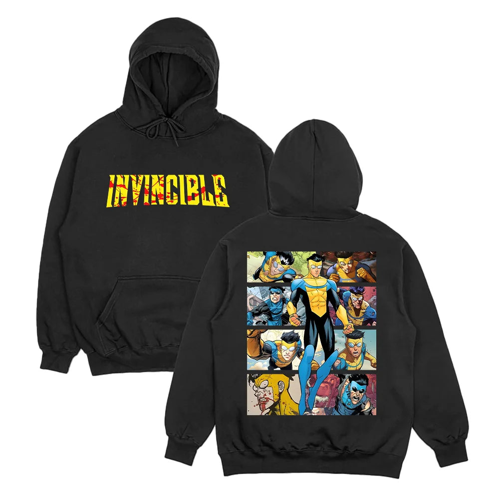 Oversized Anime Hoodie with Comic Manga Streetwear Back Design