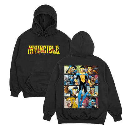 Oversized Anime Hoodie with Comic Manga Streetwear Back Design