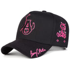 Decorative Embroidered Adjustable Baseball Cap for Contemporary Casual Streetwear Everyday Fashion Style