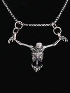 Skeleton Archer Pendant Necklace for Gothic Punk and Alternative Fashion